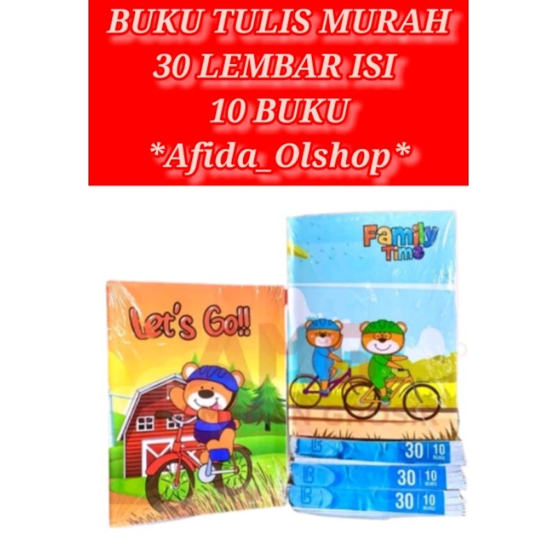 

(KODE B) BUKU TULIS MURAH 30 LEMBAR ISI 10 BUKU