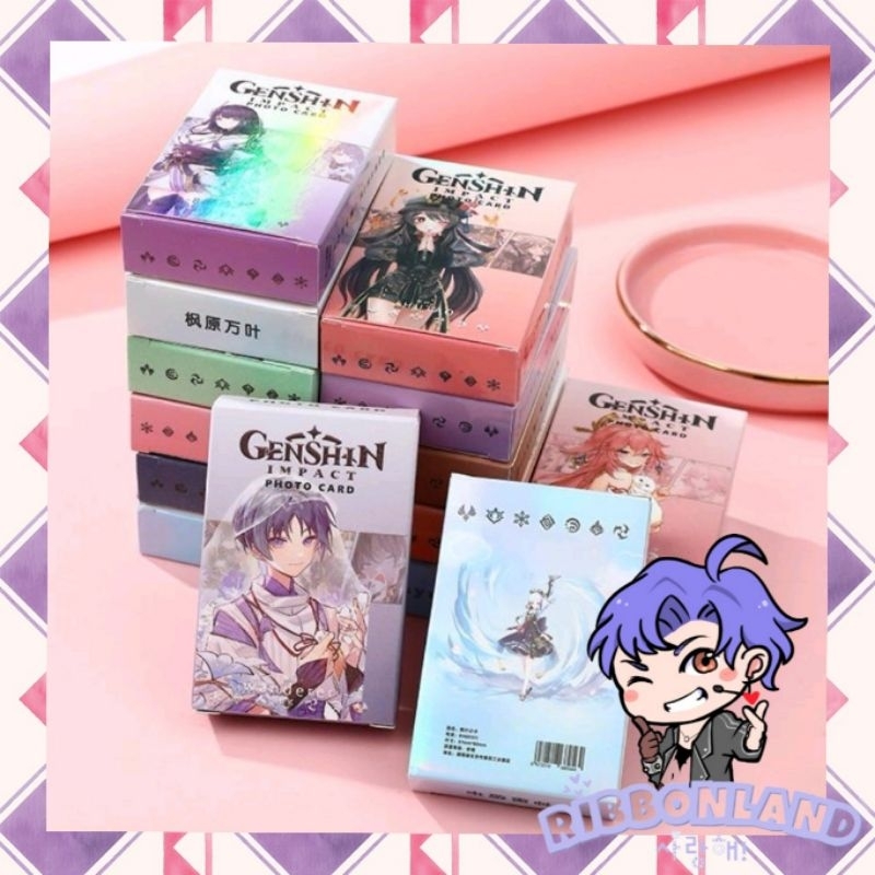 (50 Lembar) Genshin Impacttt Photocard HOLOGRAM PC Kartu Foto Koleksi Fans