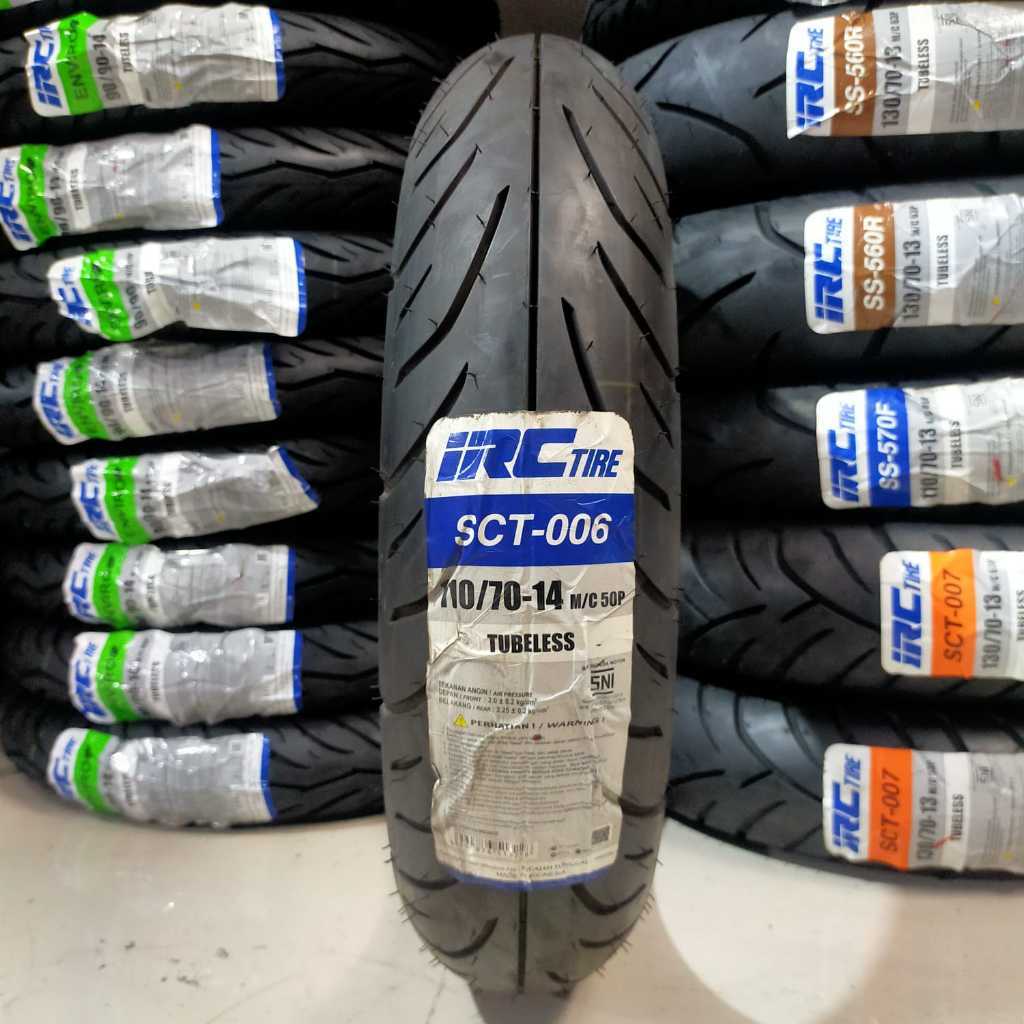 FREE PENTIL Ban IRC SCT-006 110/70-14 ring 14 Tubeless SCT006 motor MIO KARBU SMILE SPORTY j m3 xeon