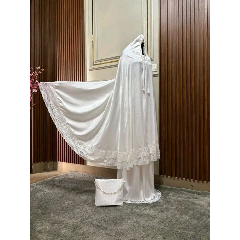 MUKEENA - Mukena Terusan Mewah Armany Silk Premium