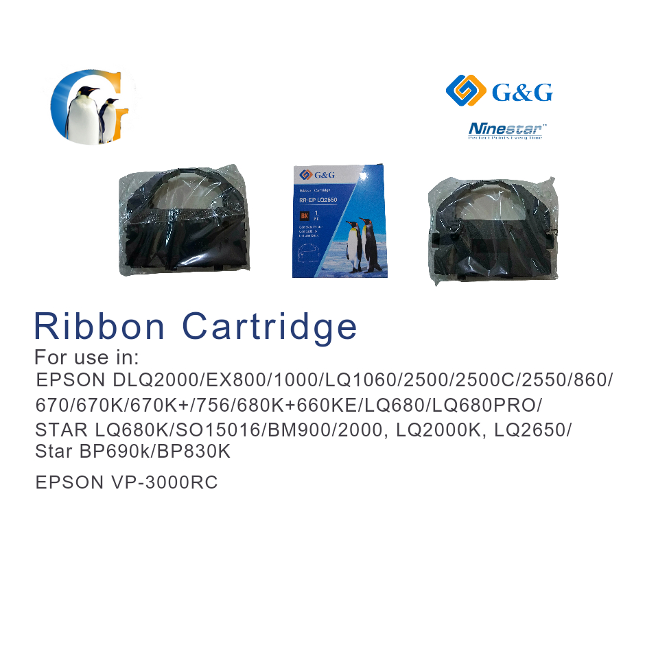 Pita Epson LQ680 LQ 680 LQ670 LQ 670 LQ2550 LQ 2550 LQ2500 LQ 2500 PRO RIBBON CATRIDGE Resmi G&G Ori