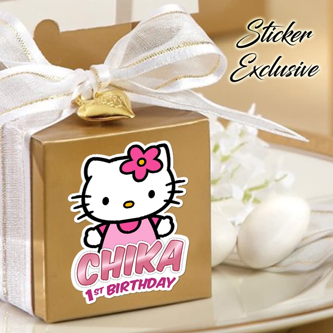 

50 STIKER / STICKER HELLO KITTY 2-1 UTK BAG / BENTO / SOUVENIR ULTAH ULANG TAHUN