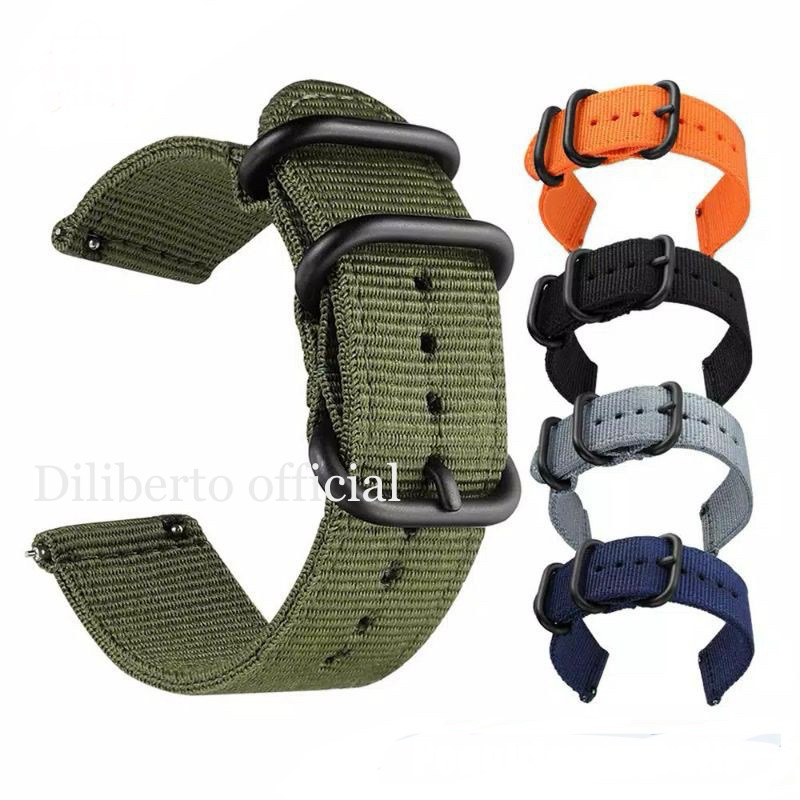 DKV 22mm Tali kanvas nylon jam tangan Strap Garmin Forerunner 265 46mm