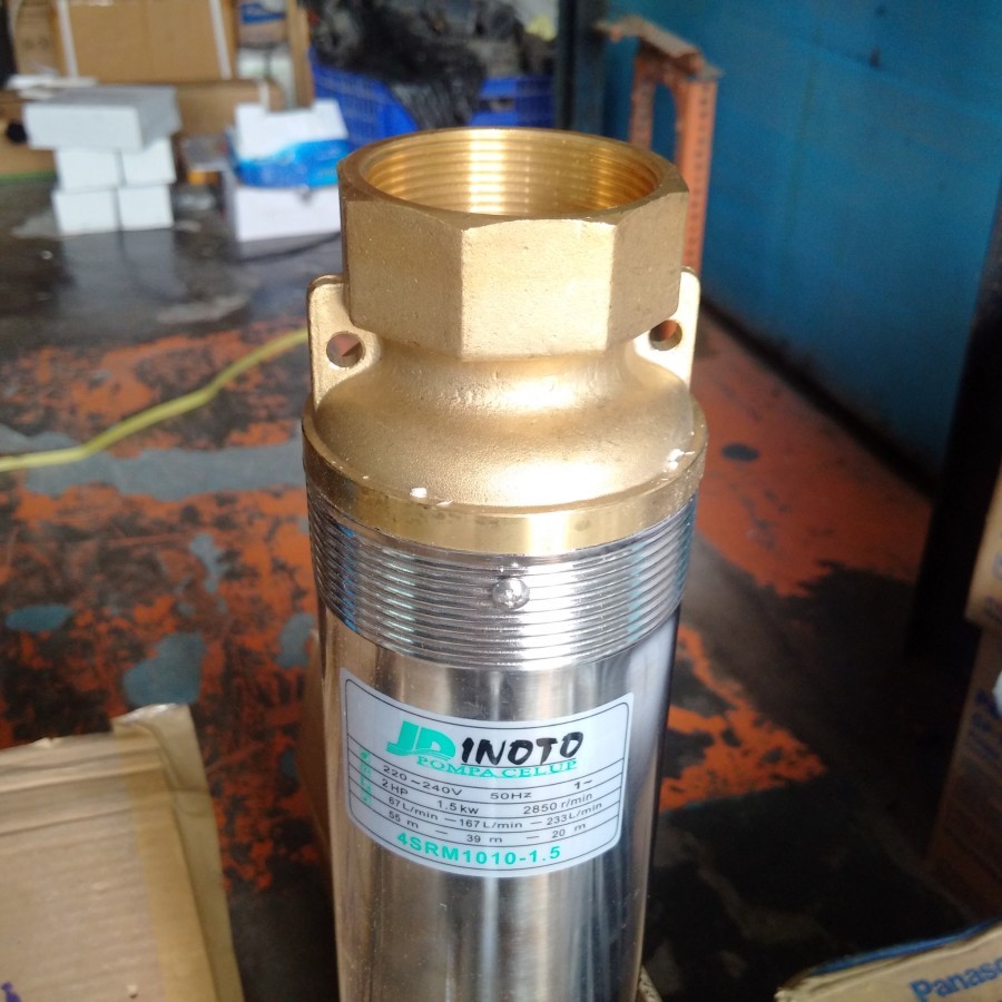 Pompa Submersible INOTO Casing Sumur 4 inch - 2 HP output 2" - INOTO 4SRM 1010 2hp kabel pendek pomp