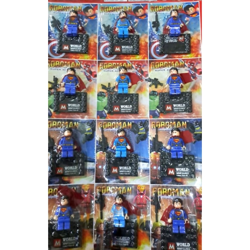 Brick Roboman Mainan Anak Superhero Superman / Batman