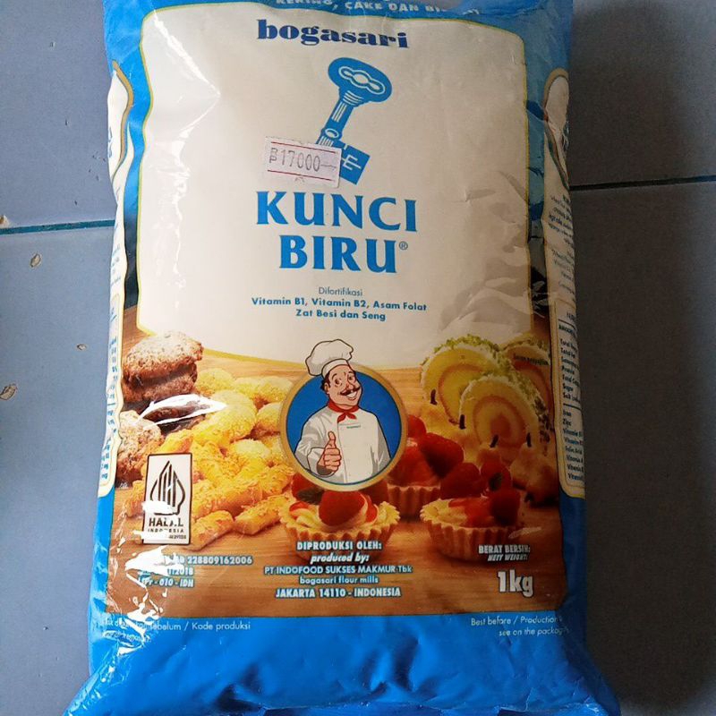 

Tepung terigu Kunci Biru 1kg