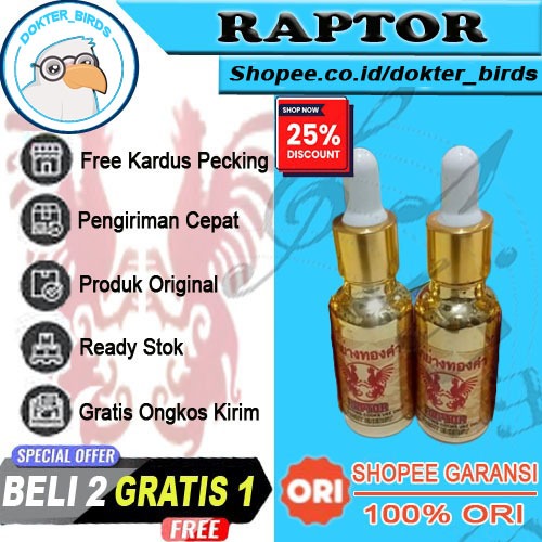 RAPTOR Doping Ayam Aduan Laga Terbaik Import Thailand Asli