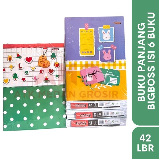

BUKU TULIS PANJANG ISI 42 LEMBAR BIG BOSS ( BEST SELLER ) ISI 6 PCS