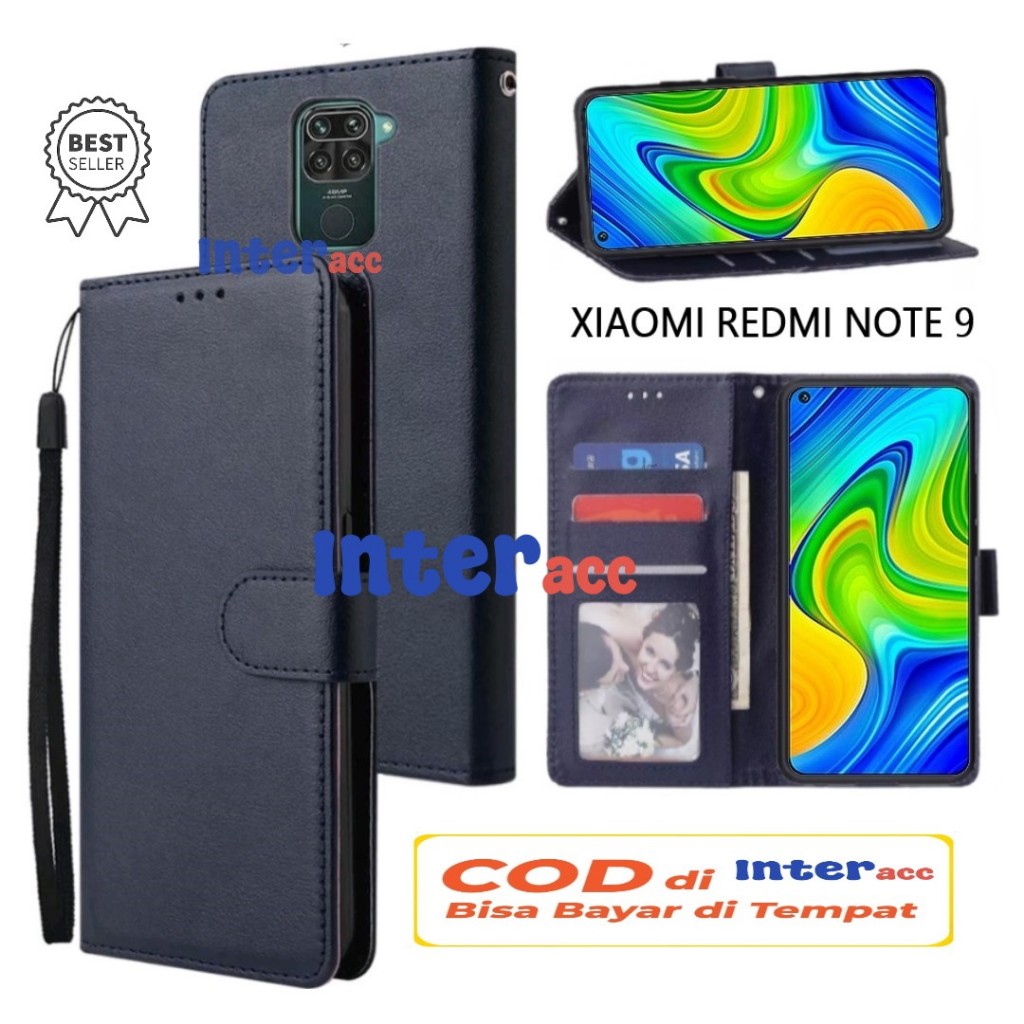 XIAOMI REDMI NOTE 9  FLIP LEATHER CASE PREMIUM CASING DOMPET XIAOMI REDMI NOTE 9 -FLIP WALLET SARUNG