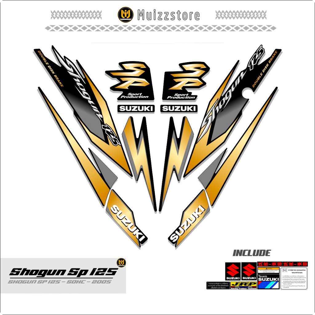STICKER MOTOR SHOGUN SP125 / MOTIF 10 / SHOGUN 125SP / STRIPPING VARIASI SHOGUN / VIRAL MUIZZSTORES