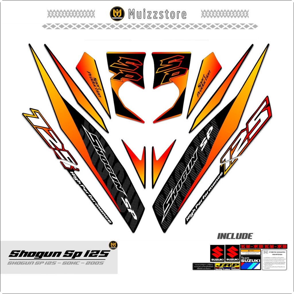 STICKER MOTOR SHOGUN SP125 / MOTIF 19 / SHOGUN 125SP / STRIPPING VARIASI SHOGUN / VIRAL MUIZZSTORES