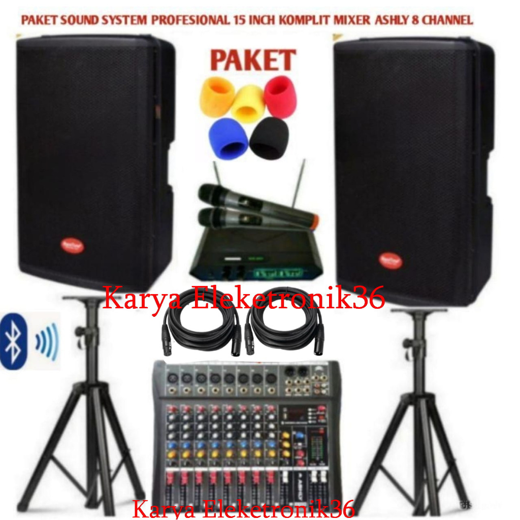 Paket sound sistem max15rc max 15 rc plus mixer Ashly