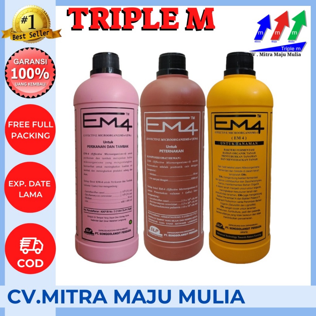 EM4 Peternakan 1 L EM4 Pertanian 1 L EM4 Perikanan 1 L - Pupuk Organik Cair TRIPLE M