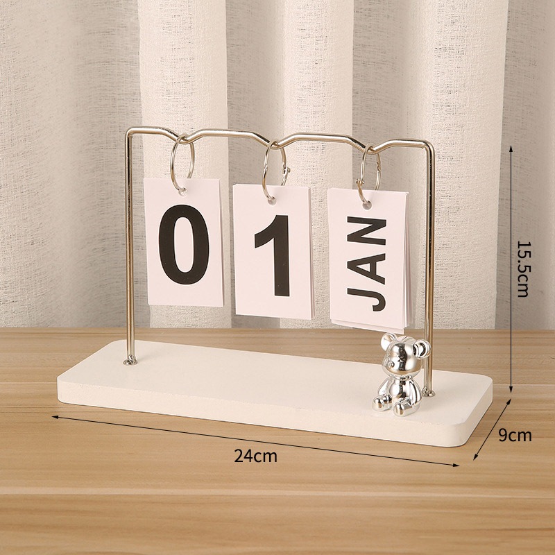 

Promo Eropa Bear Calendar Ornament Living Room Office Desktop Calendar /Beruang Kalender Ornamen