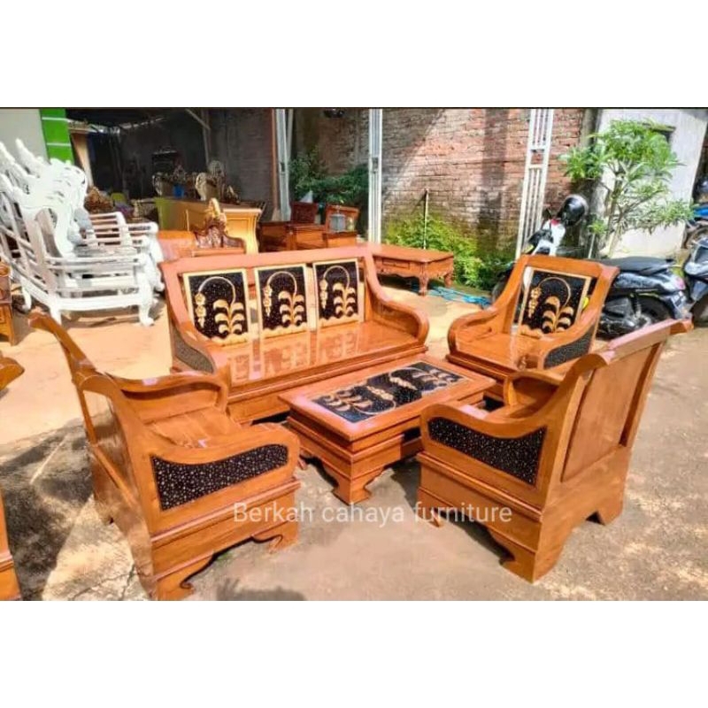 Kursi tamu sofa semut krawang 3111 jati ukir jepara