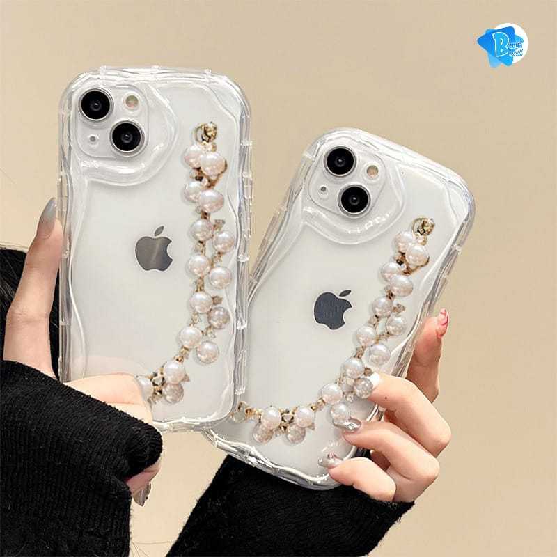 GC112 Melting Clear Pearl Beads Blink /Softcase / Casing Hp for SAMSUNG J2 PRIME A21S A06 A07 A16 A0