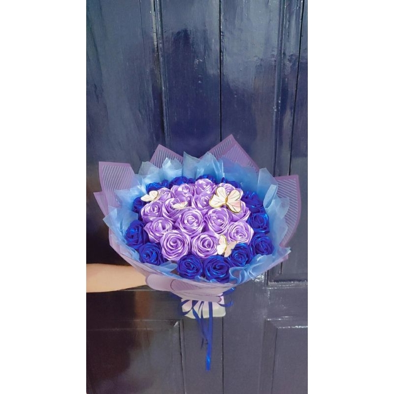 

Buket Pita Satin Round