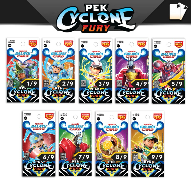 Pek Cyclone Fury Satuan - MONSTA Galaxy Card 1 pek (6kartu) Cards Games