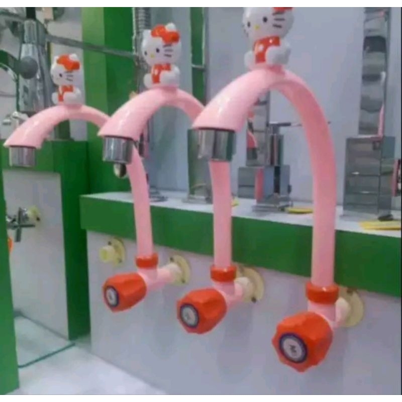kran shower cuci piring hellokitty