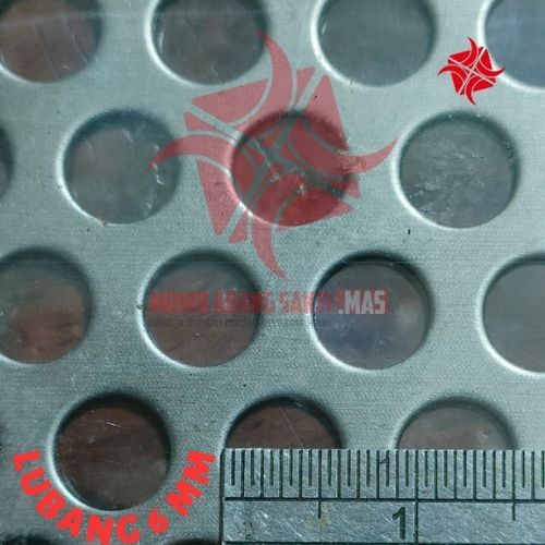 50x25 Cm Plat besi lubang 6 mm dan lubang 8mm tebal 1 mm