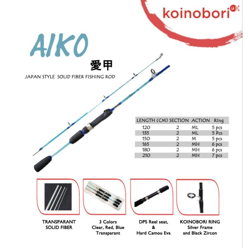 Joran Pancing Fiber Solid Koinobori Aiko Japanese Style 180CM