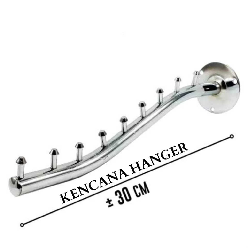 Hanger Suling Tempel Tembok 9 Titik Paku Belalai Gantungan Baju Display Toko Gantungan Baju Dinding 