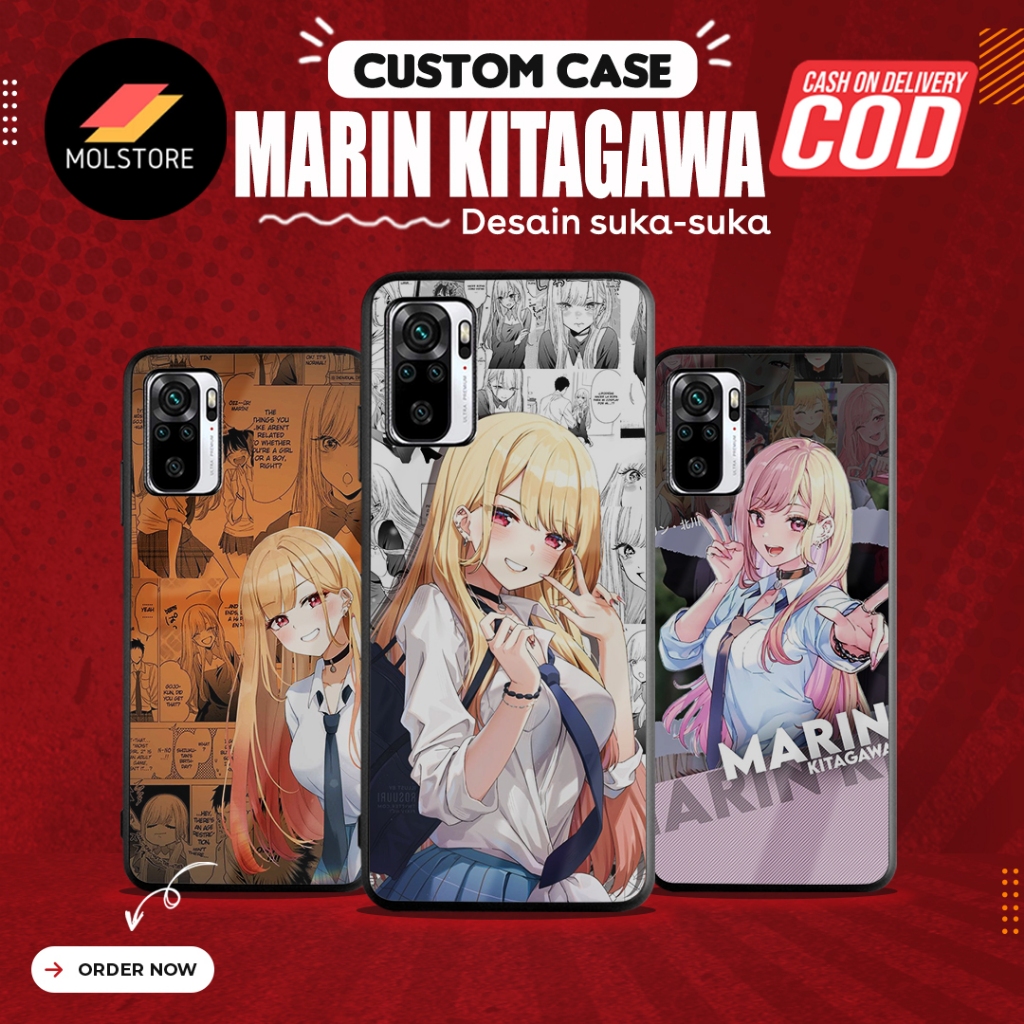 marin kitagawa softcase glass untuk iph0ne, s4msung, viv0, 0pp0, r3alm3, r3dmi, p0co, infin1x, xia0m