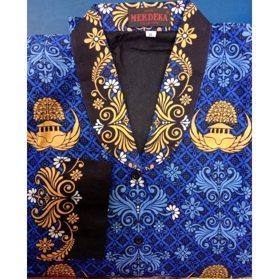 Sedang Laris  KORPRI LAPIS PURING halus kerah hitam pria dan wanita