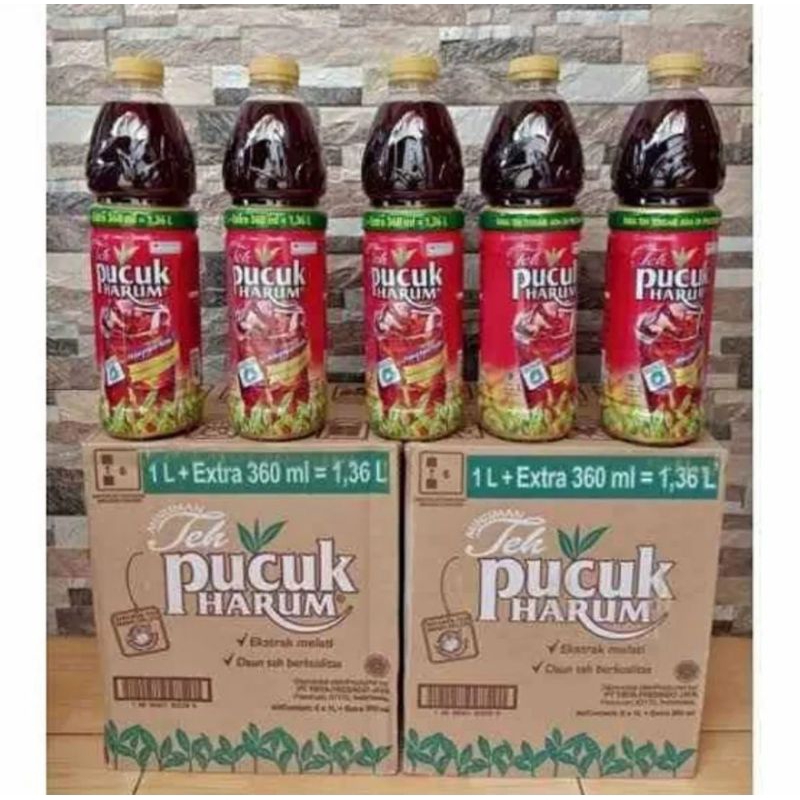 

Teh Pucuk Harum Jasmine 1300ml perdus isi 6pcs botol besar 1L