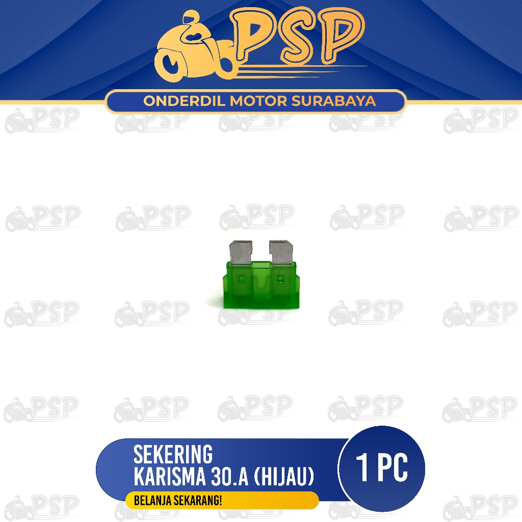 Sekering Karisma  30A (Warna Hijau) - Fuse DX Micro Fuse Mikro Sekring Tusuk Tancap Kotak Besar 30A