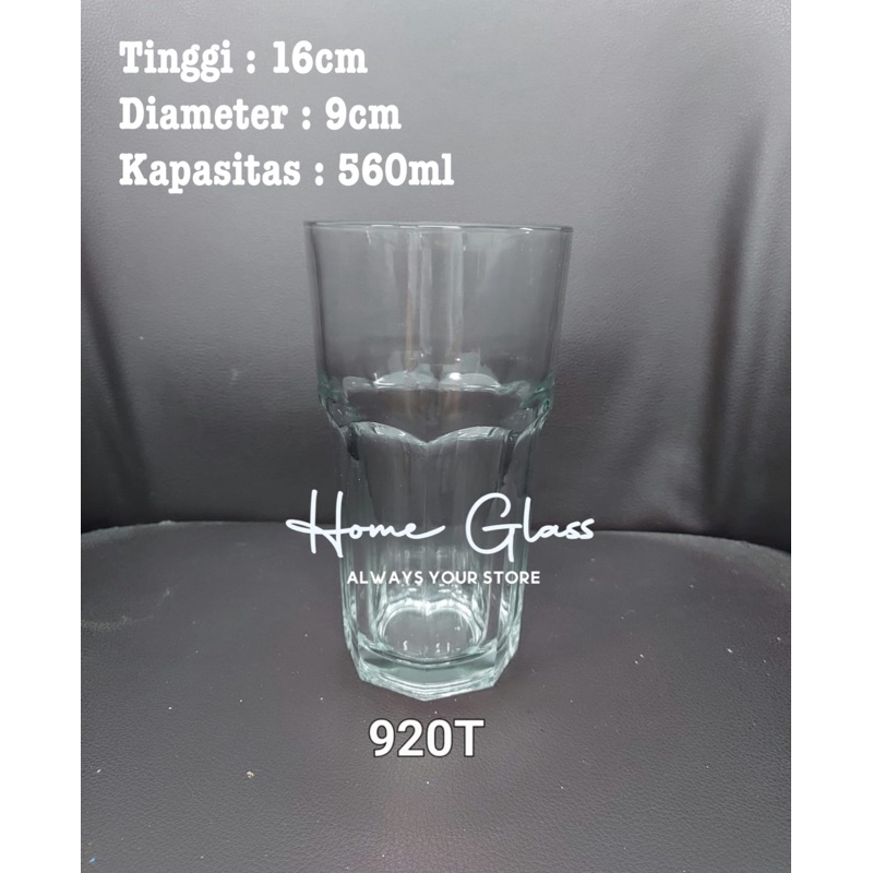 Gelas Es Tebal Kedaung 920T 560ML Set isi 6 Pcs/Gelas Es Teh/Gelas Depot