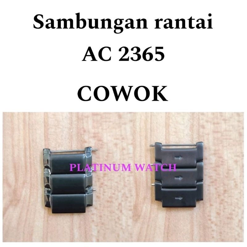 Sambungan Tali Rantai Jam Tangan Alexandre Christie Original AC 2365 Cowok
