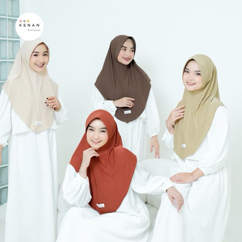 Hijab Kenan Jersey premium ukuran S M L Hijab bergo Viral hijab murah