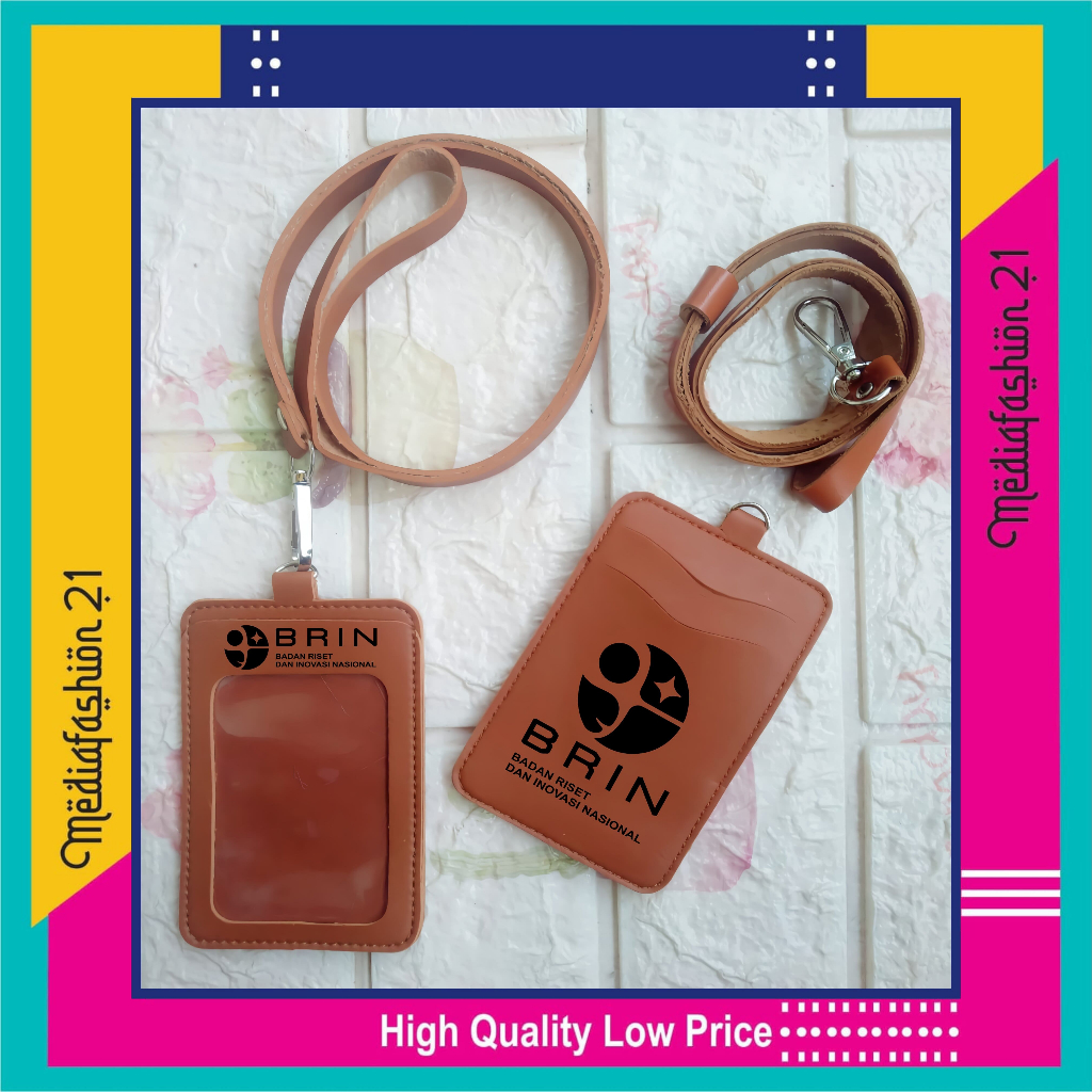 

Tali Lanyard Gantungan Id Card Kulit BRIN (Badan Riset dan Inovasi Nasional) (Slot 3 Kartu)