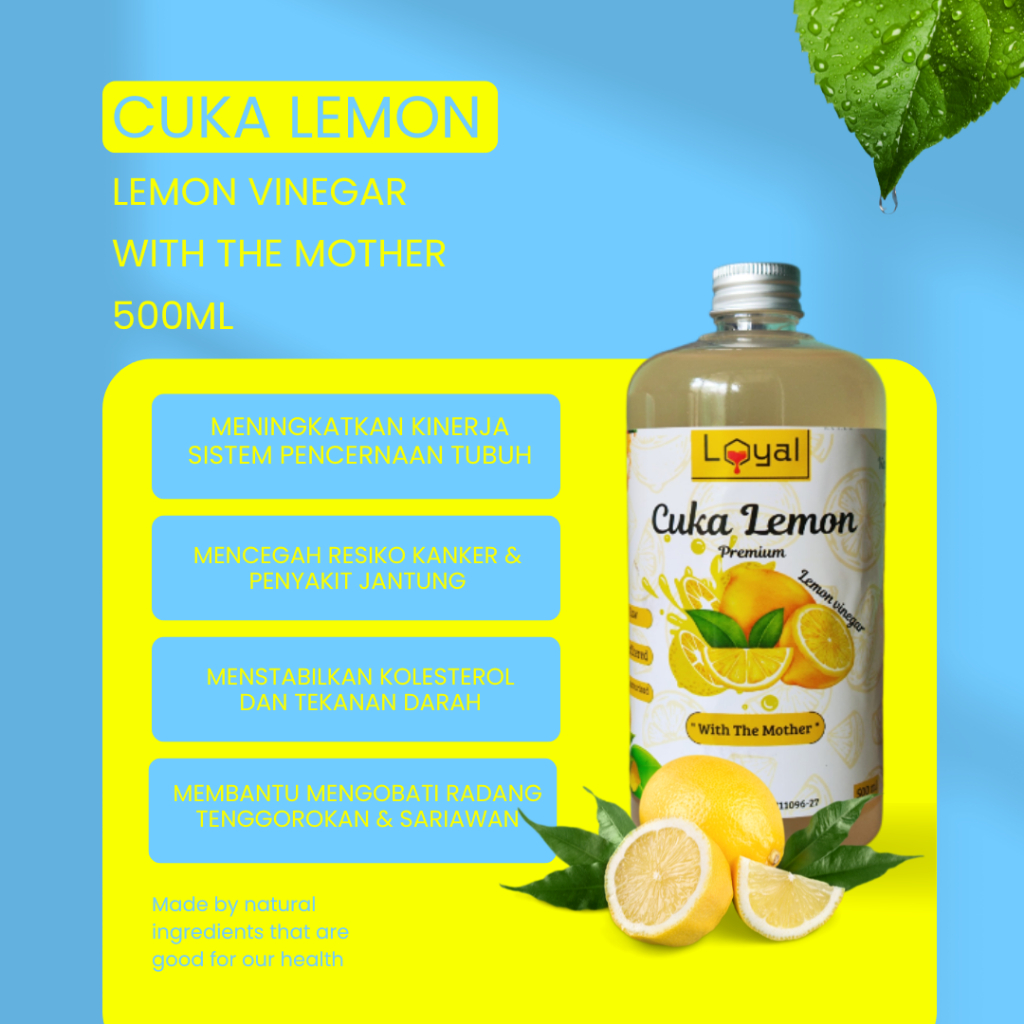 

CUKA LEMON/LEMON VINEGAR 500ML WITH THE MOTHER ORIGINAL 100%