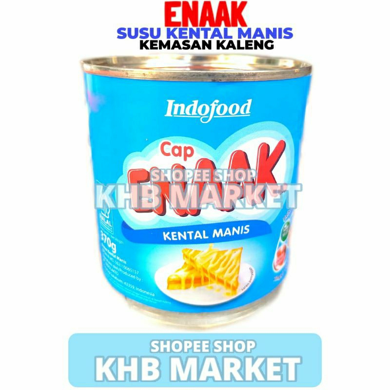 

Susu Kental Manis Kaleng Cap Enaak Vanilla 370GR