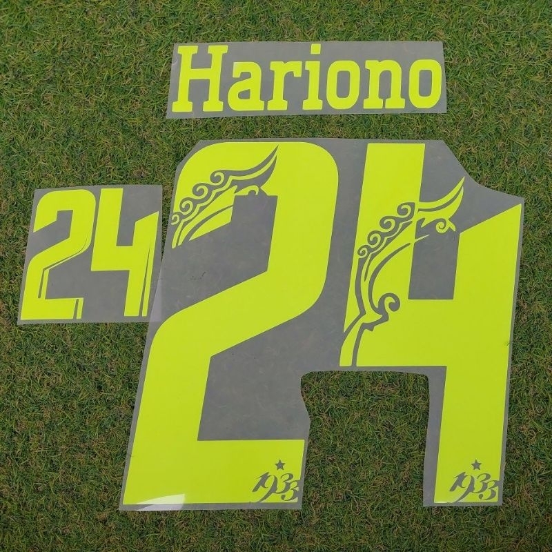 NAMESET JERSEY PERSIB 2014 HOME & 3RD - HARIONO #24