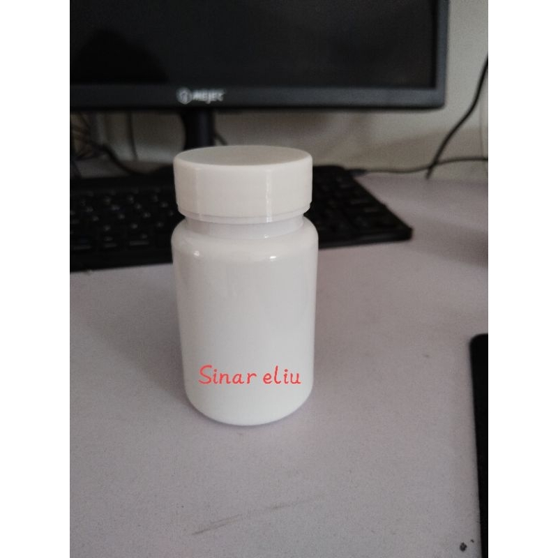 botol putih 100ml tutup putih polos