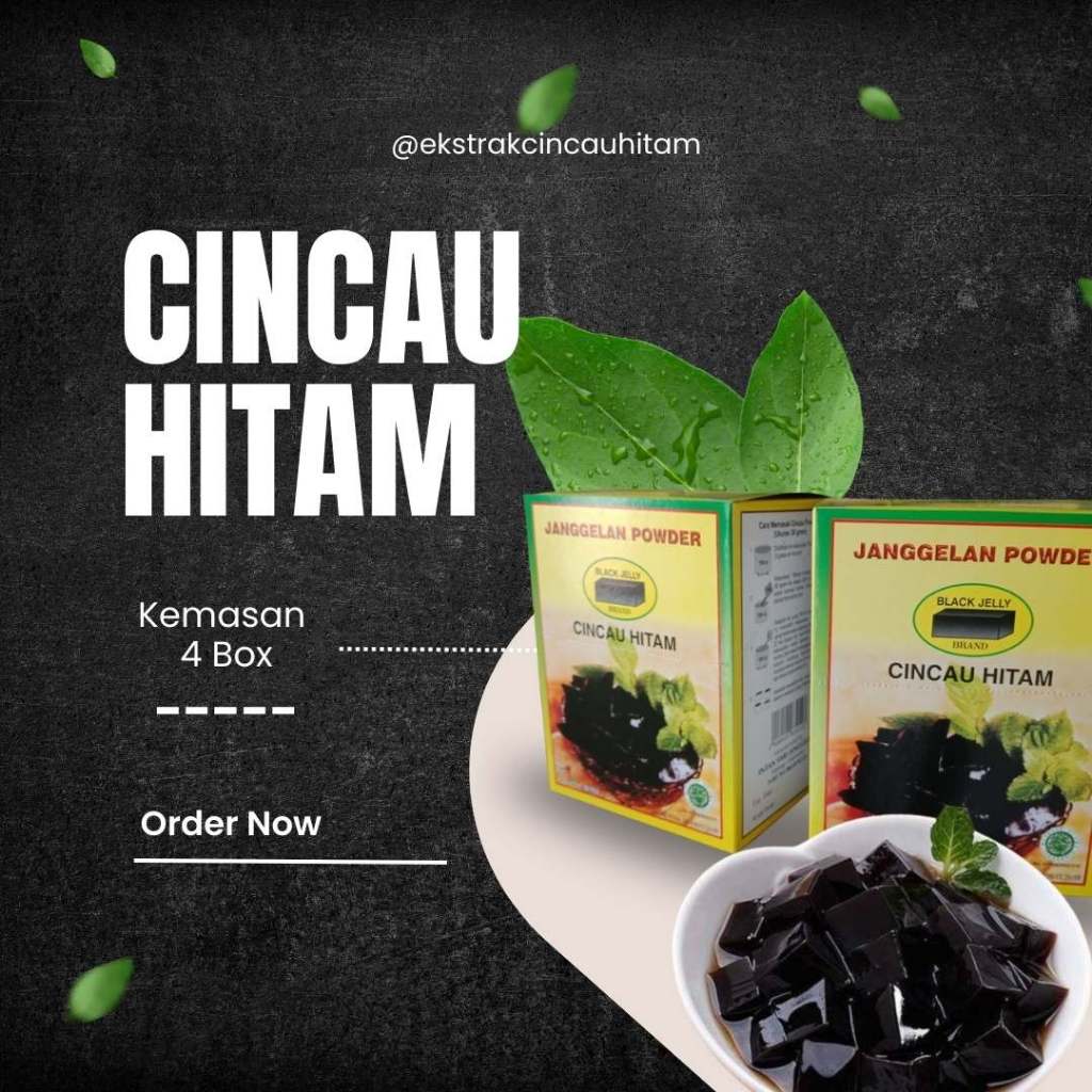 

Cincau Hitam Instan Lebih Sehat, Murni 100% Tanpa bahan Pengawet Kemasan 4 Box