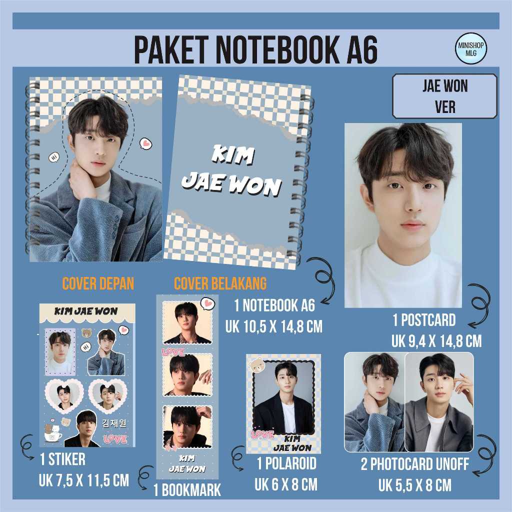 

(FREEBOX) PAKET HEMAT NOTEBOOK BERGARIS KDRAMA - KIM SEON HO KIM JAE WON BYEON WOO SEOK