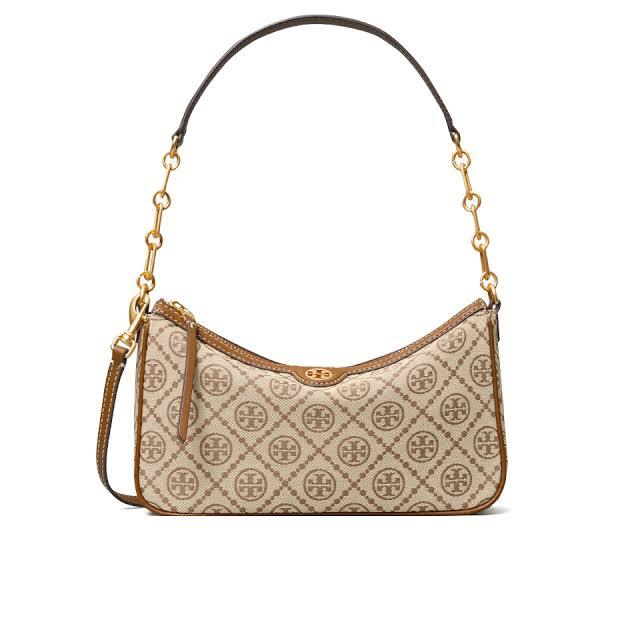 Tas Chenille Monogram Hazelnut Shoulder bag