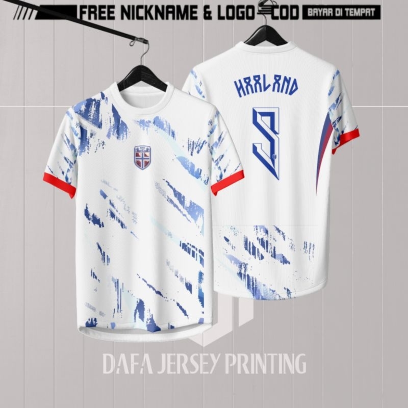 JERSEY NORWEGIA AWAY 2024 FULL PRINTING