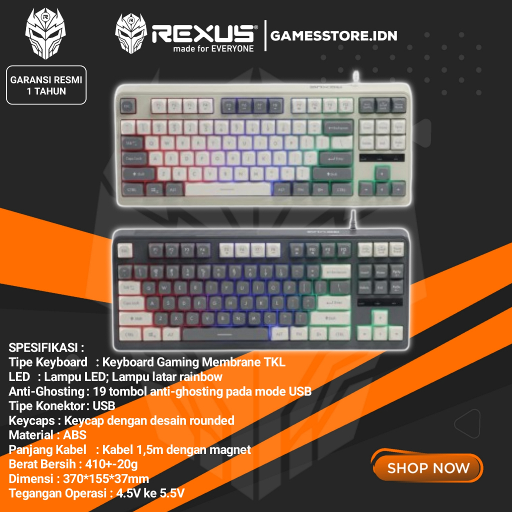 Keybord gaming keyboard gaming rgb Rexus Keyboard Gaming Battlefire K87M