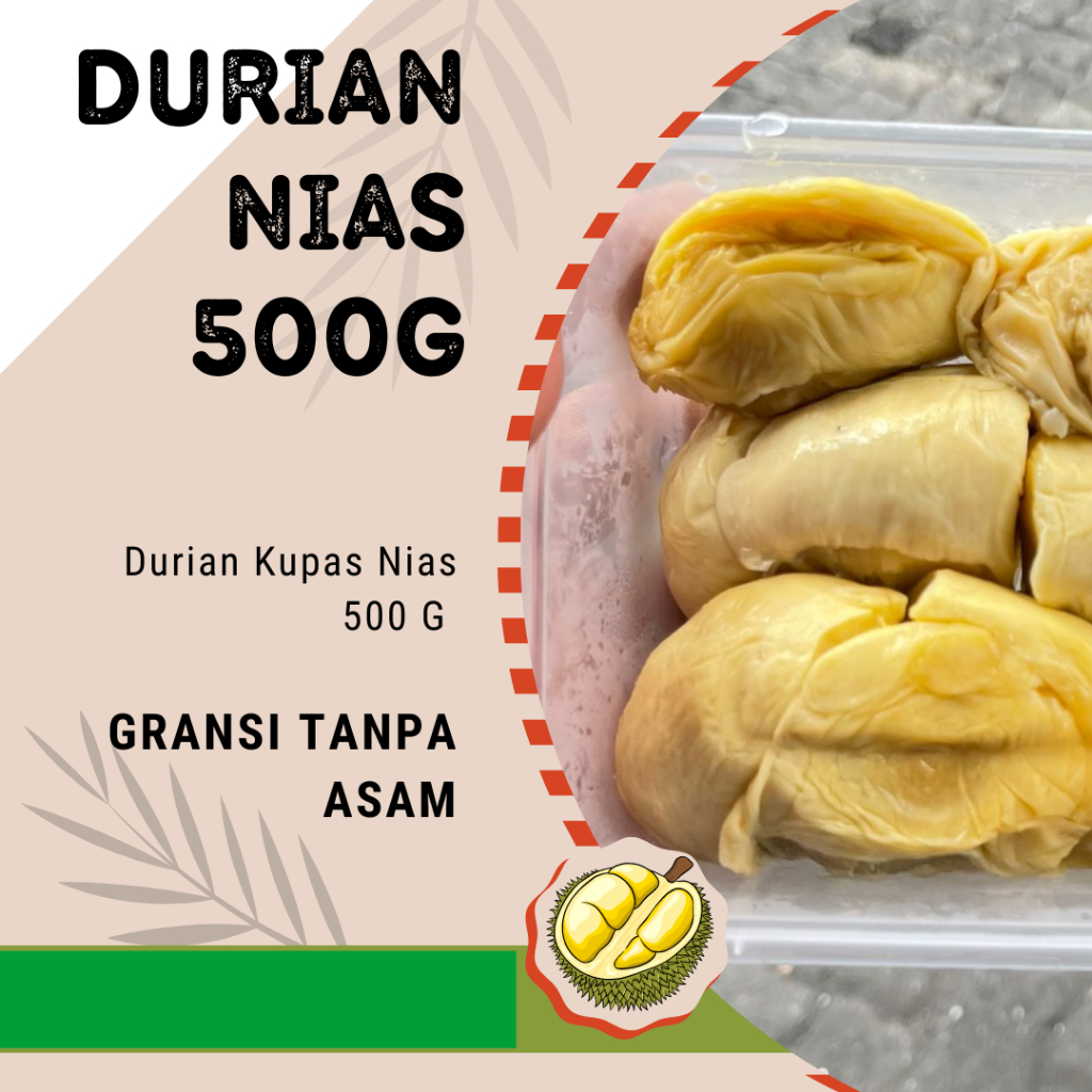 

DURIAN KUPAS NIAS 500G ASLI MEDAN