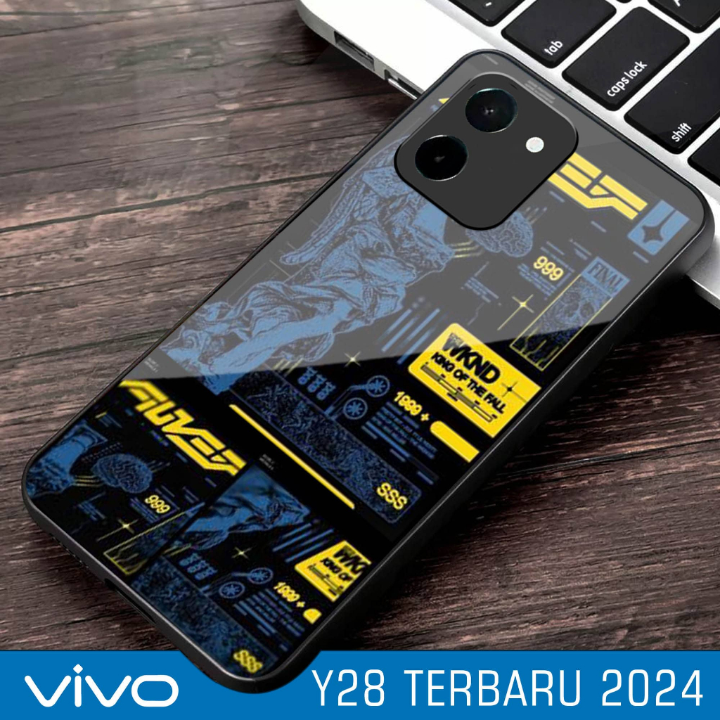Case Kaca For Vivo Y28 - Pelindung HP Vivo Y28 - Casing Vivo Y28 - Case Handphone