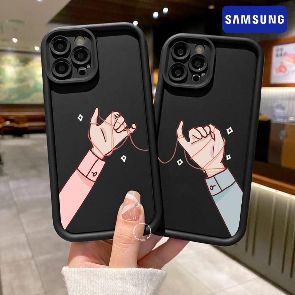 Case HP Motif Couple Promise Hand Aesthetic Terbaru Samsung A05 A04 A04E A05S A54 A23 A12 A22 A33 A3