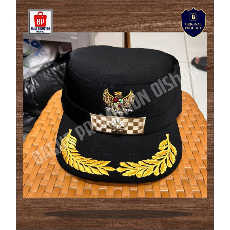 Topi lurah komando melati 1 | Topi komando hitam