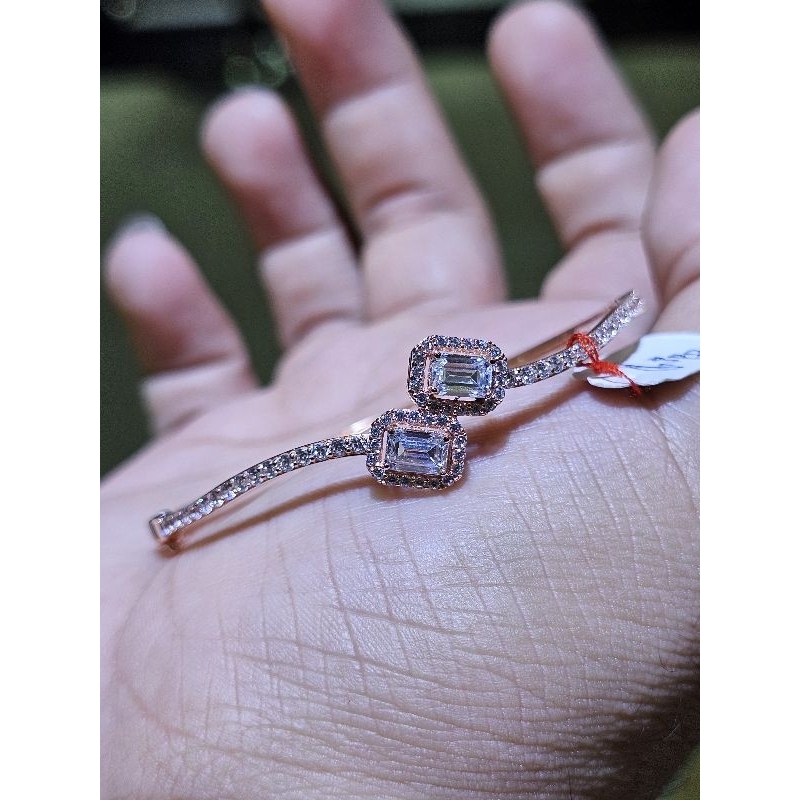 gelang spiral mata buget emas 750