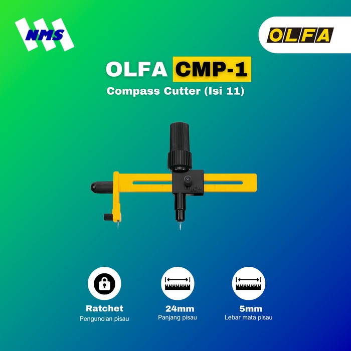 

Jangkar Potong Lingkaran 1cm ~ 15cm OLFA CMP-1 Compass Circle Cutter