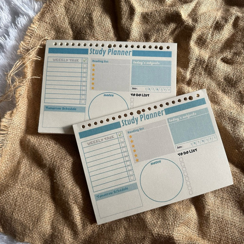 

Study Planner Loose Leaf / Isi Binder Agenda Belajar / Isi binder study planner